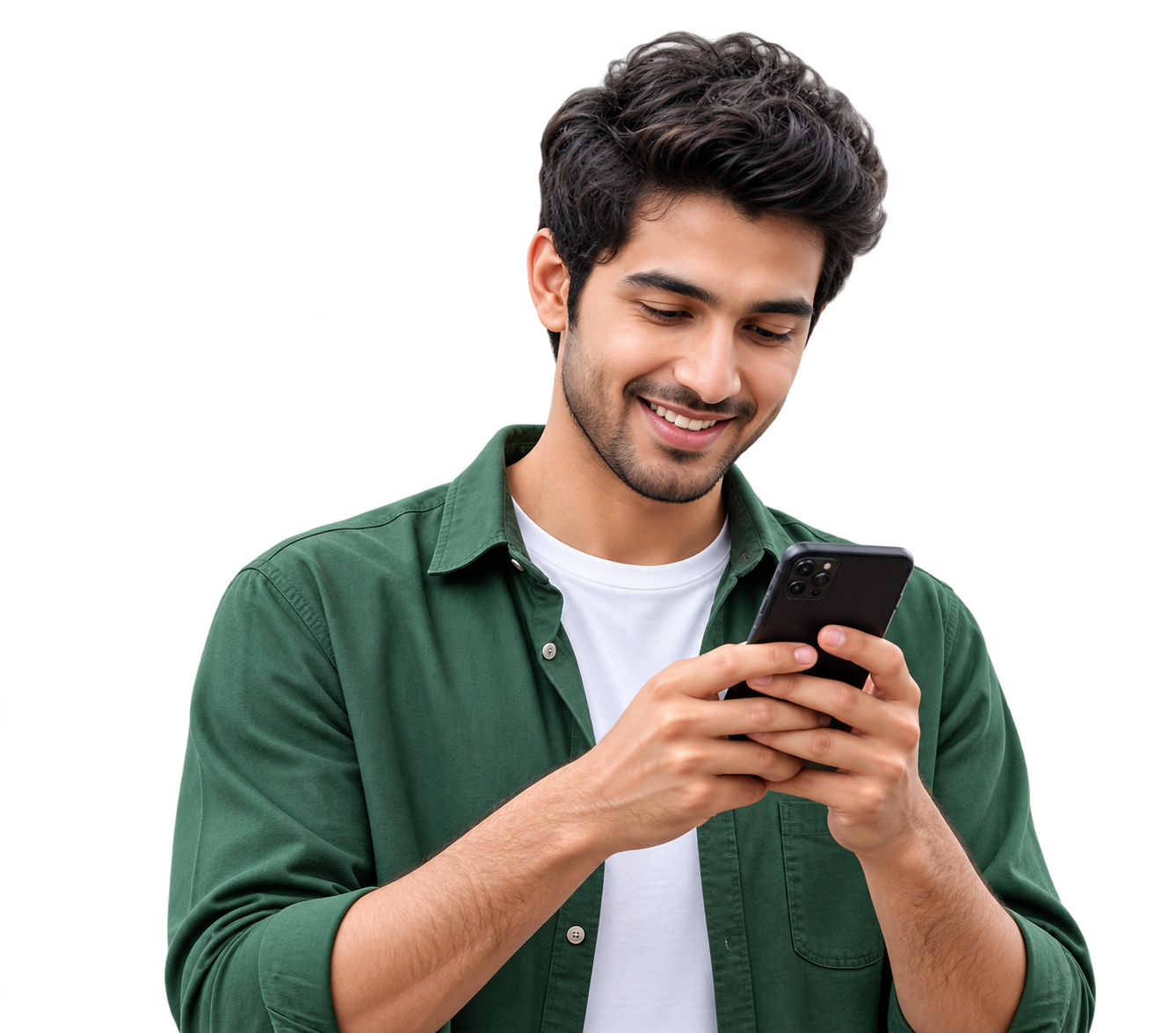 Indian shopper using OllCorrect