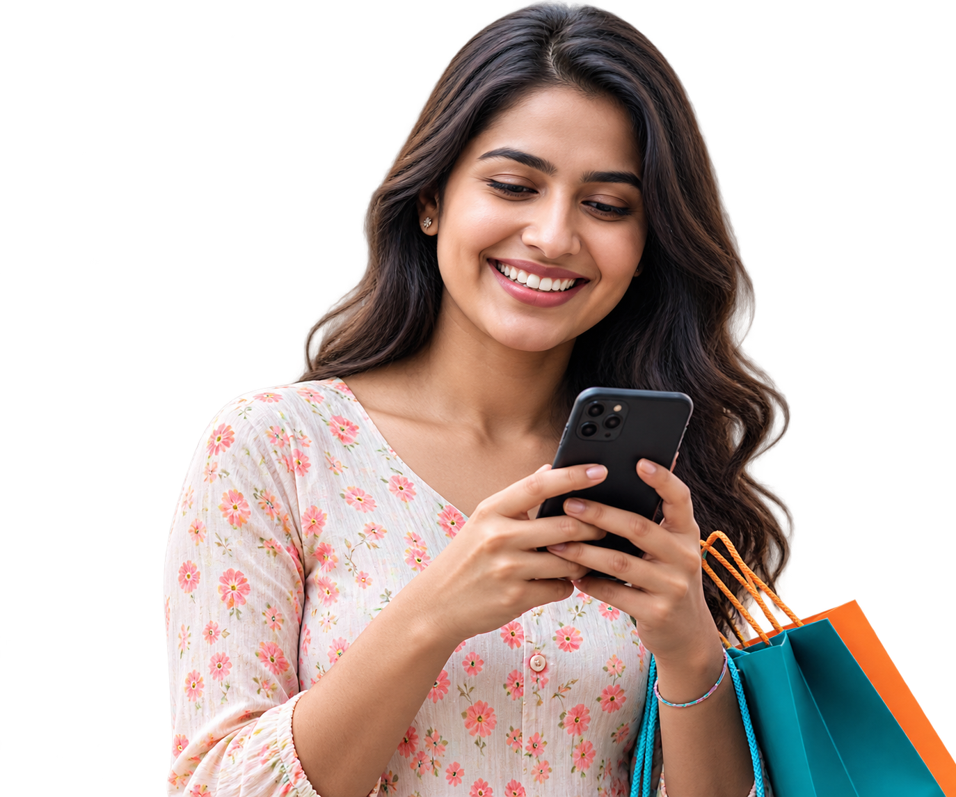 Indian shopper using OllCorrect